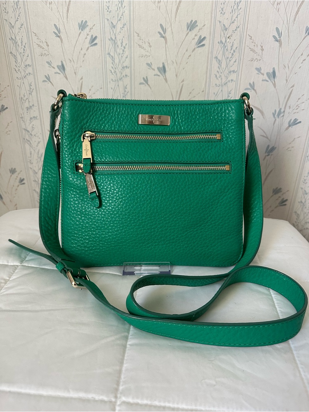Cole Haan Green Leather Crossbody